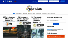 What 3ciencias.com website looked like in 2018 (6 years ago)