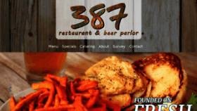 What 387restaurant.com website looked like in 2018 (6 years ago)