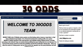 What 30odds.com website looked like in 2018 (5 years ago)