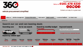 What 360vehicleleasing.co.uk website looked like in 2018 (5 years ago)