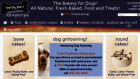 What 3dogbakeryabq.com website looked like in 2018 (5 years ago)
