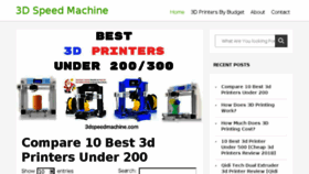 What 3dspeedmachine.com website looked like in 2018 (5 years ago)