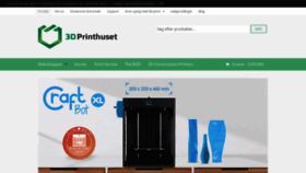What 3dprinthuset.dk website looked like in 2018 (5 years ago)