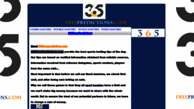 What 365freepredictions.com website looked like in 2018 (5 years ago)