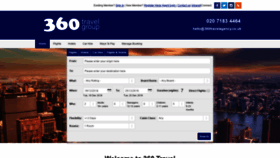 What 360travelagency.co.uk website looked like in 2018 (5 years ago)