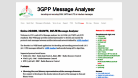 What 3gpp-message-analyser.com website looked like in 2019 (5 years ago)