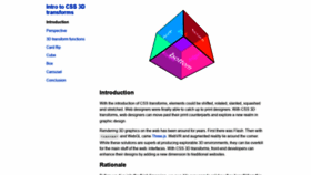 What 3dtransforms.desandro.com website looked like in 2019 (5 years ago)