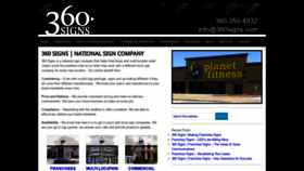 What 360signs.com website looked like in 2019 (4 years ago)