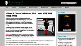 What 3dprintingio.com website looked like in 2019 (4 years ago)
