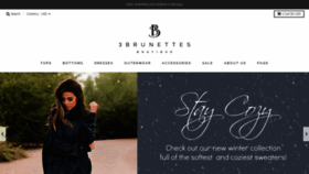 What 3brunettesboutique.com website looked like in 2019 (4 years ago)