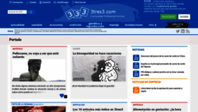 What 3tres3.com website looked like in 2019 (4 years ago)