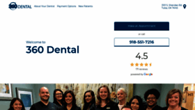 What 360dentaltulsa.com website looked like in 2020 (4 years ago)