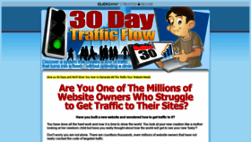 What 30daytrafficflow.com website looked like in 2020 (4 years ago)