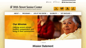 What 30thstreetseniorcenter.org website looked like in 2020 (4 years ago)