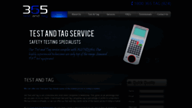 What 365testandtag.com.au website looked like in 2020 (4 years ago)