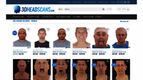 What 3dheadscans.com website looked like in 2020 (3 years ago)
