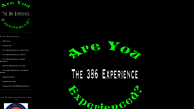 What 386experience.com website looked like in 2020 (3 years ago)