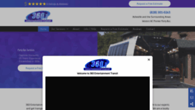 What 360partybus.com website looked like in 2020 (3 years ago)
