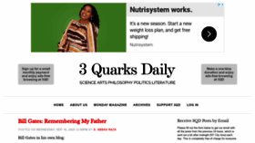 What 3quarksdaily.com website looked like in 2020 (3 years ago)