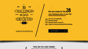 What 30challenges30days.com website looked like in 2020 (3 years ago)