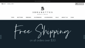 What 3brunettesboutique.com website looked like in 2021 (3 years ago)