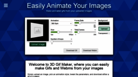 What 3dgifmaker.com website looked like in 2021 (3 years ago)