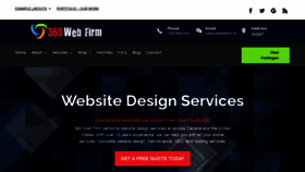 What 360webfirm.ca website looked like in 2021 (3 years ago)