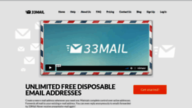 What 33mail.com website looked like in 2021 (3 years ago)