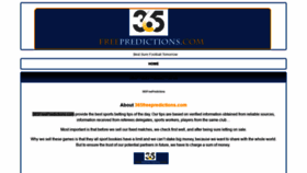 What 365freepredictions.com website looked like in 2021 (2 years ago)
