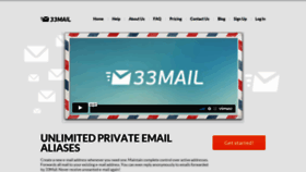 What 33mail.com website looked like in 2022 (2 years ago)
