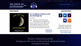 What 365daysofastronomy.org website looked like in 2023 (This year)