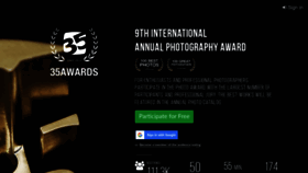 What 35awards.com website looks like in 2024 