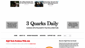 What 3quarksdaily.com website looks like in 2024 