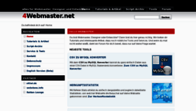 What 4webmaster.net website looked like in 2012 (11 years ago)