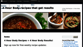 What 4hourrecipes.com website looked like in 2014 (9 years ago)
