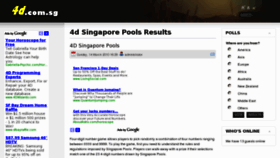 What 4d.com.sg website looked like in 2011 (12 years ago)