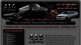 What 416limo.ca website looked like in 2017 (7 years ago)