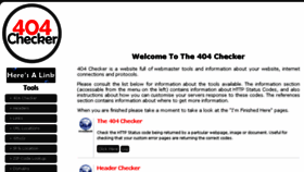 What 404checker.com website looked like in 2017 (7 years ago)