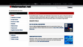 What 4webmaster.net website looked like in 2011 (13 years ago)
