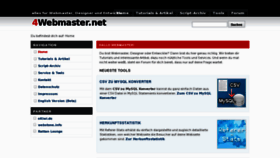 What 4webmaster.net website looked like in 2011 (12 years ago)