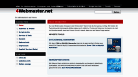 What 4webmaster.net website looked like in 2011 (14 years ago)