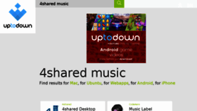 What 4shared-music.en.uptodown.com website looked like in 2018 (6 years ago)
