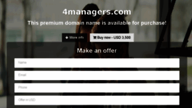 What 4managers.com website looked like in 2018 (6 years ago)