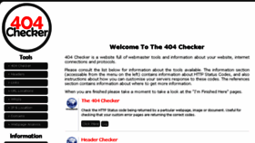 What 404checker.com website looked like in 2018 (6 years ago)