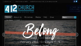 What 412church.com website looked like in 2018 (6 years ago)