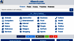 What 4search.com website looked like in 2018 (5 years ago)