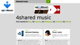 What 4shared-music.en.uptodown.com website looked like in 2018 (5 years ago)