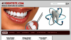 What 411dentiste.com website looked like in 2018 (5 years ago)
