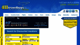 What 411travelbuys.ca website looked like in 2018 (5 years ago)