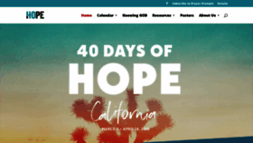 What 40daysofhope.net website looked like in 2018 (5 years ago)